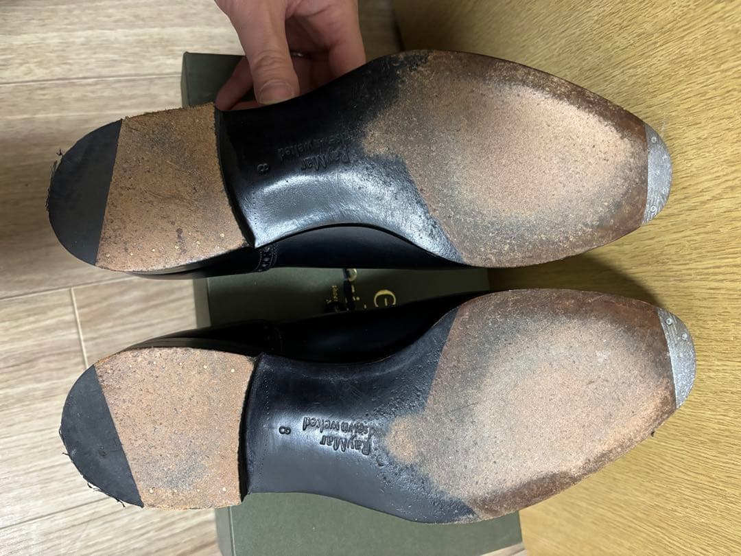 【美品】RAYMER Flora US8セミブローグ　ハンドソーン　アノネイ