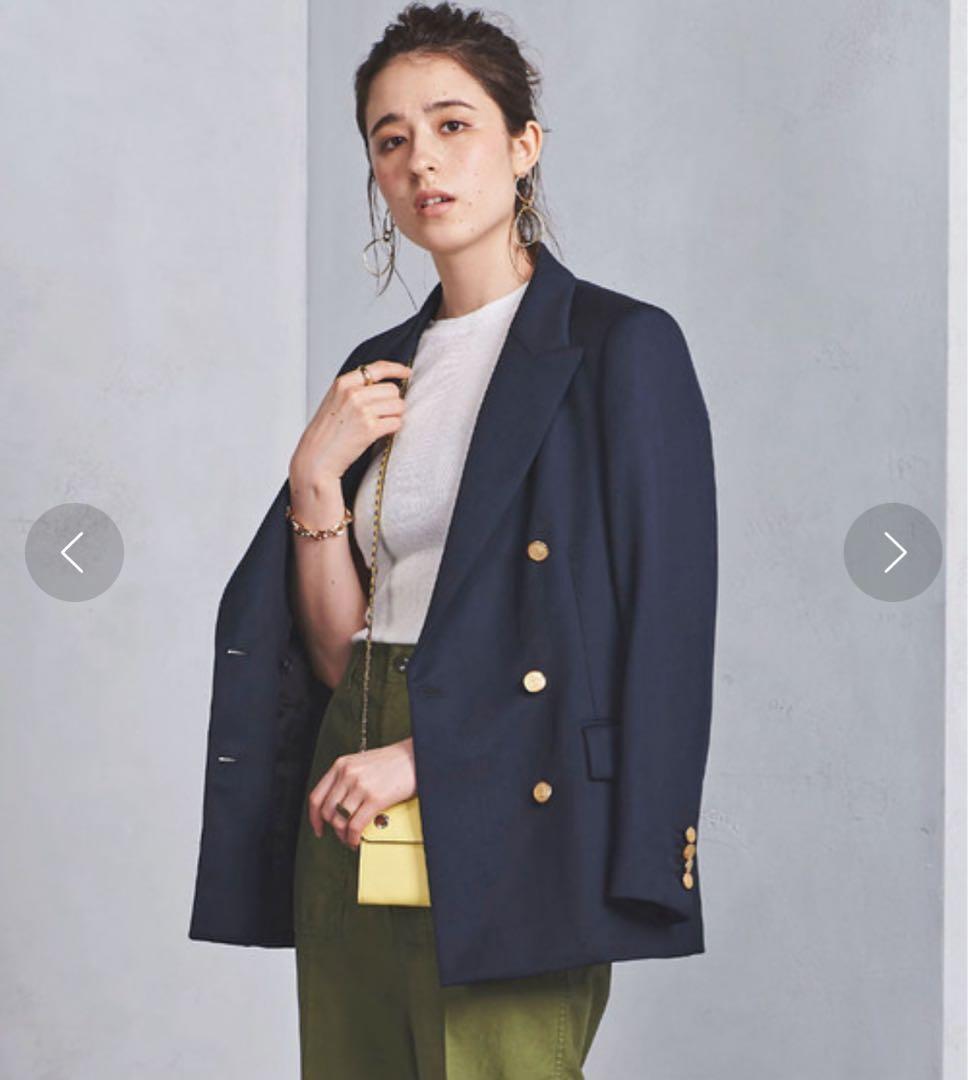 【極美品】united arrows 金ボタン　ネイビー　紺ブレ