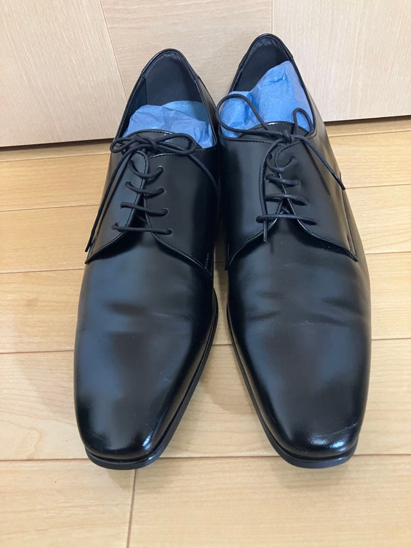 けい　結婚式　靴　メンズ用　27cm 黒のレザー ドレスシューズ