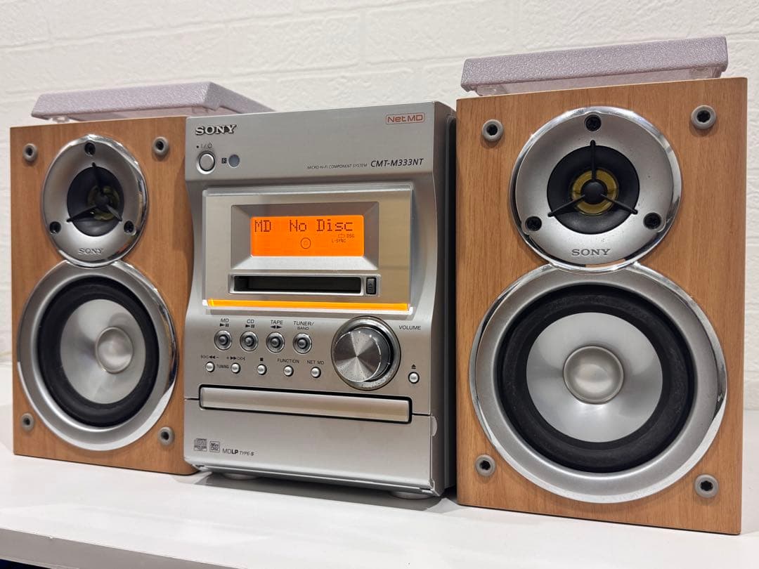【完動品】 SONY CMT-M333NT & MDディスク3枚