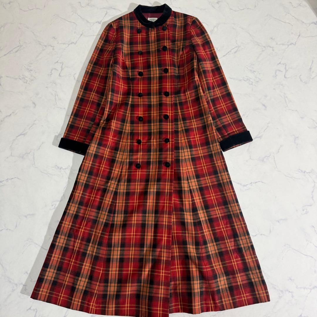 LAURA ASHLEY ヴィンテージ　チェック柄　ロングワンピース