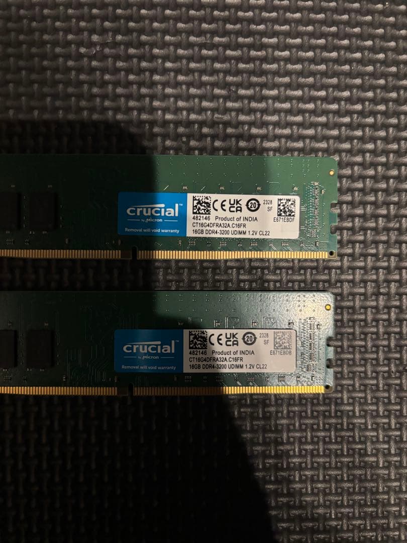 crucial DDR4 16GB×2 32GB 3200MHz メモリ