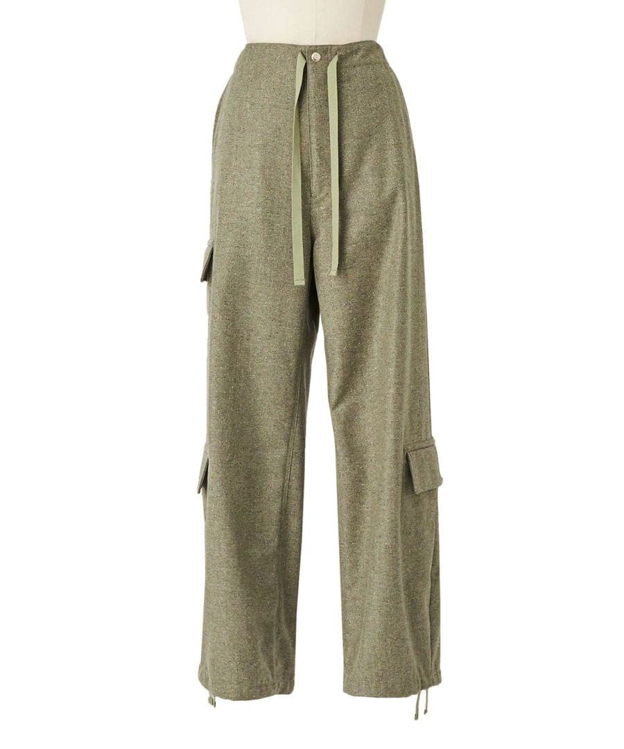 ♡美品♡ ドゥロワー　ヘリンボーンカーゴパンツ　24AW カーキ　定価9.7