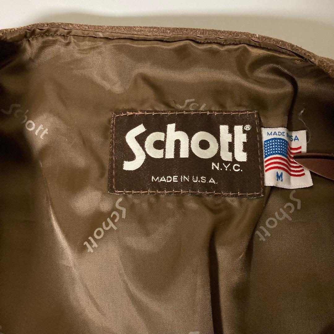 SCHOTT　ショット　スエードベスト　Mサイズ　ブラウン