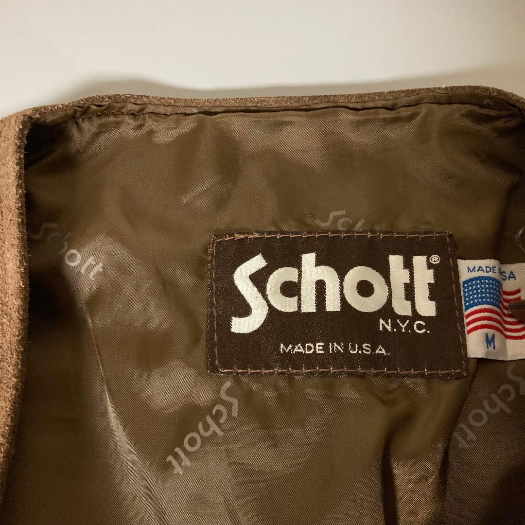 SCHOTT　ショット　スエードベスト　Mサイズ　ブラウン