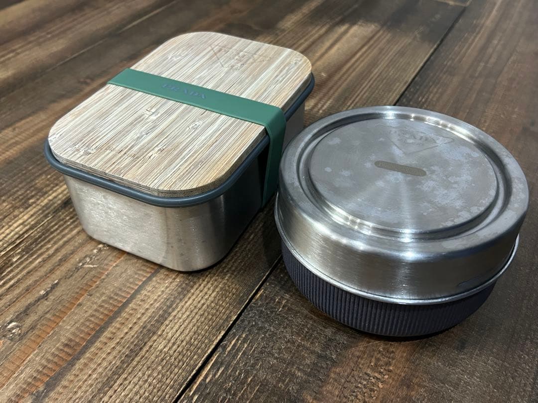 PRADA ロゴランチボックス ＋ロゴガラスランチボウルblack+blum