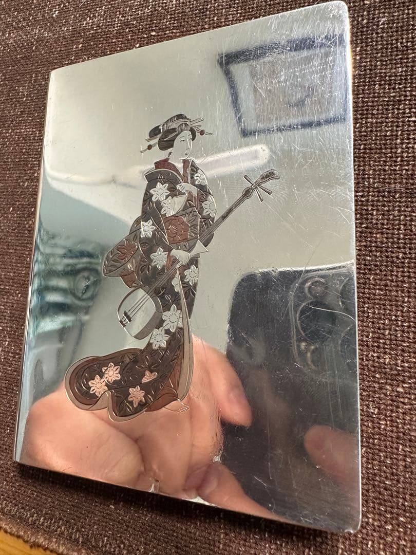 純銀950刻印　煙草入れ　シガレットケース　金工　骨董古美術