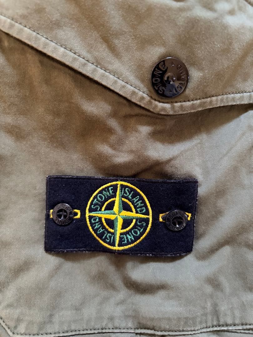 ストーンアイランド　stone  カーゴパンツ　カーキ　リブ付き