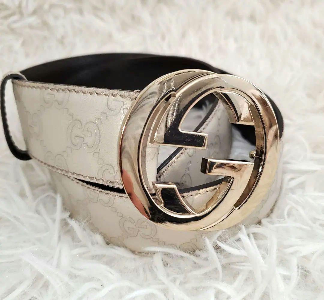 ⭐美品⭐GUCCI インターロッキングG シマ ベルト レディース