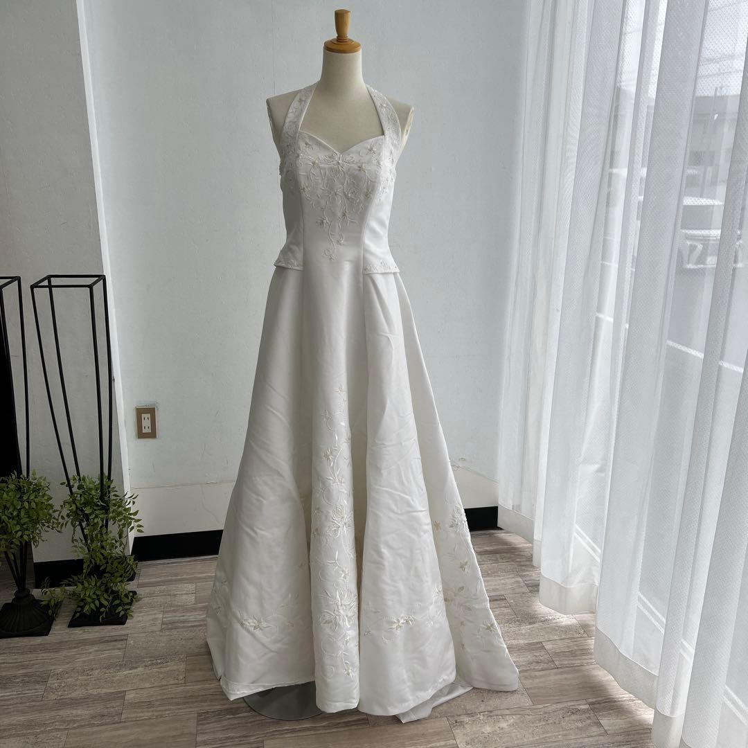 ⬜︎ ウエディングドレス 【21】 matsuo ホルダーネック　花嫁　刺繍