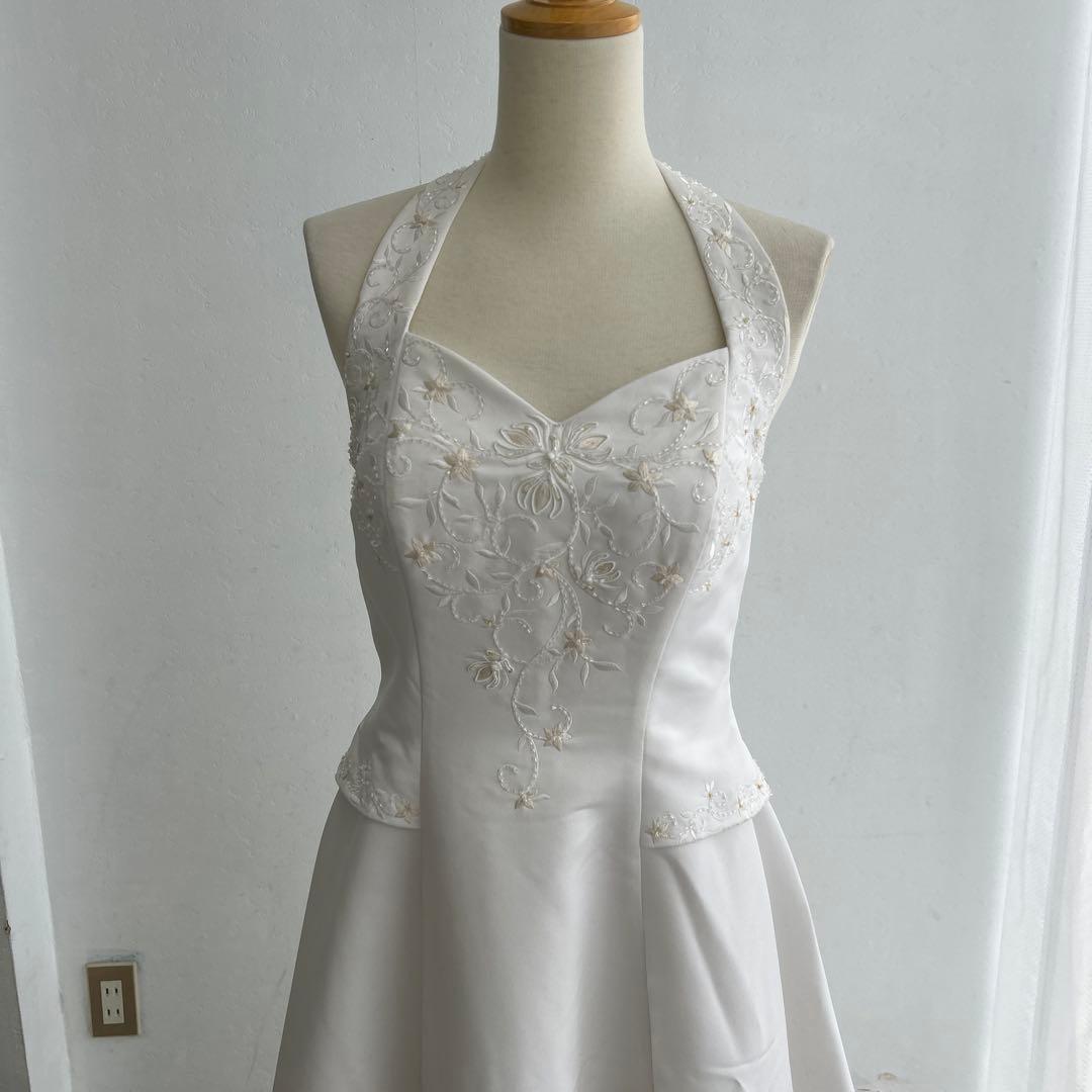 ⬜︎ ウエディングドレス 【21】 matsuo ホルダーネック　花嫁　刺繍