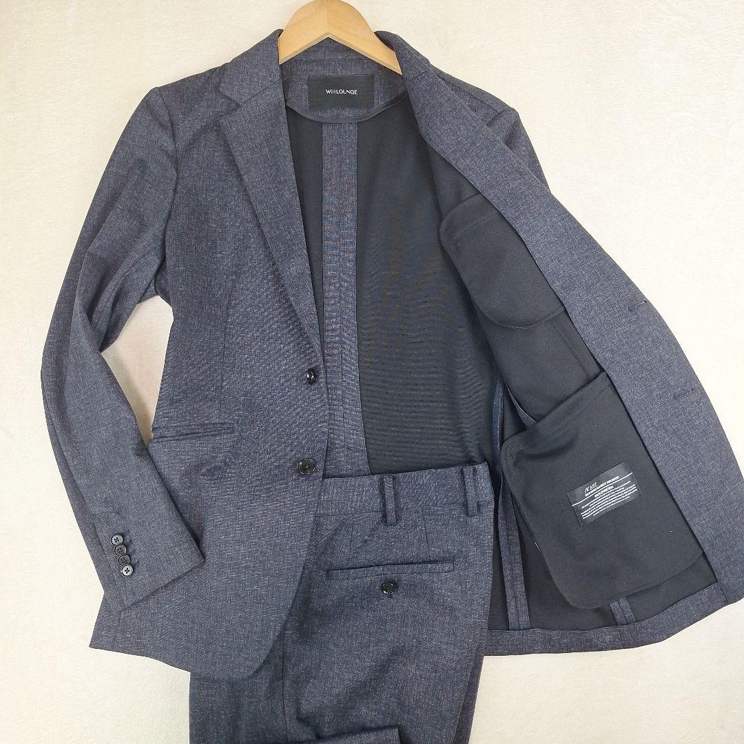 美品✨ナノユニバース　高機能生地AXF　トラベルスーツ　ネイビー　M