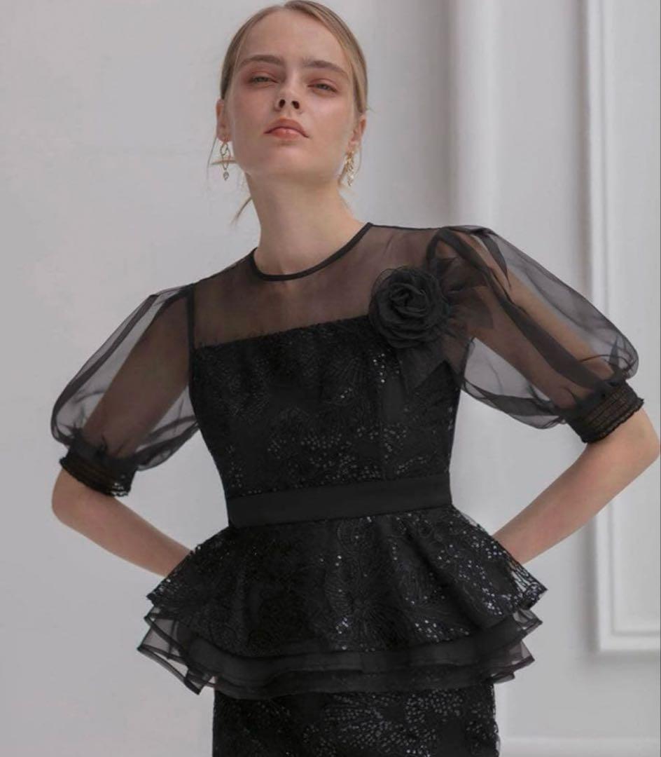 ローズペプラムIラインドレスワンピース