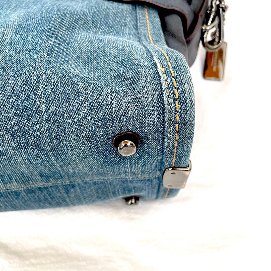 バッグ COACH handbag leather y2k shoulder deni