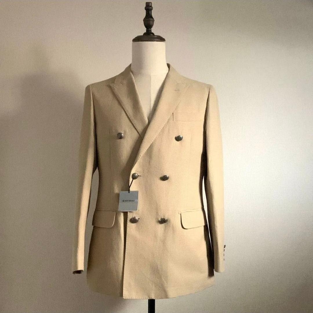 【未使用タグ付】SUIT SELECT AB6 綿×麻　テーラードジャケット