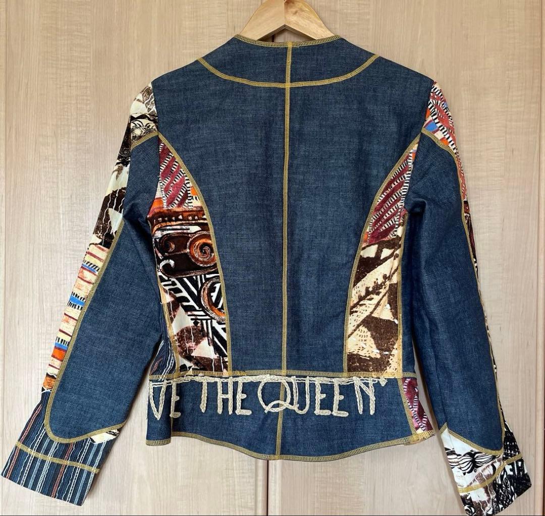 SAVE THE QUEEN イタリア製 パッチワークデニムジャケット L