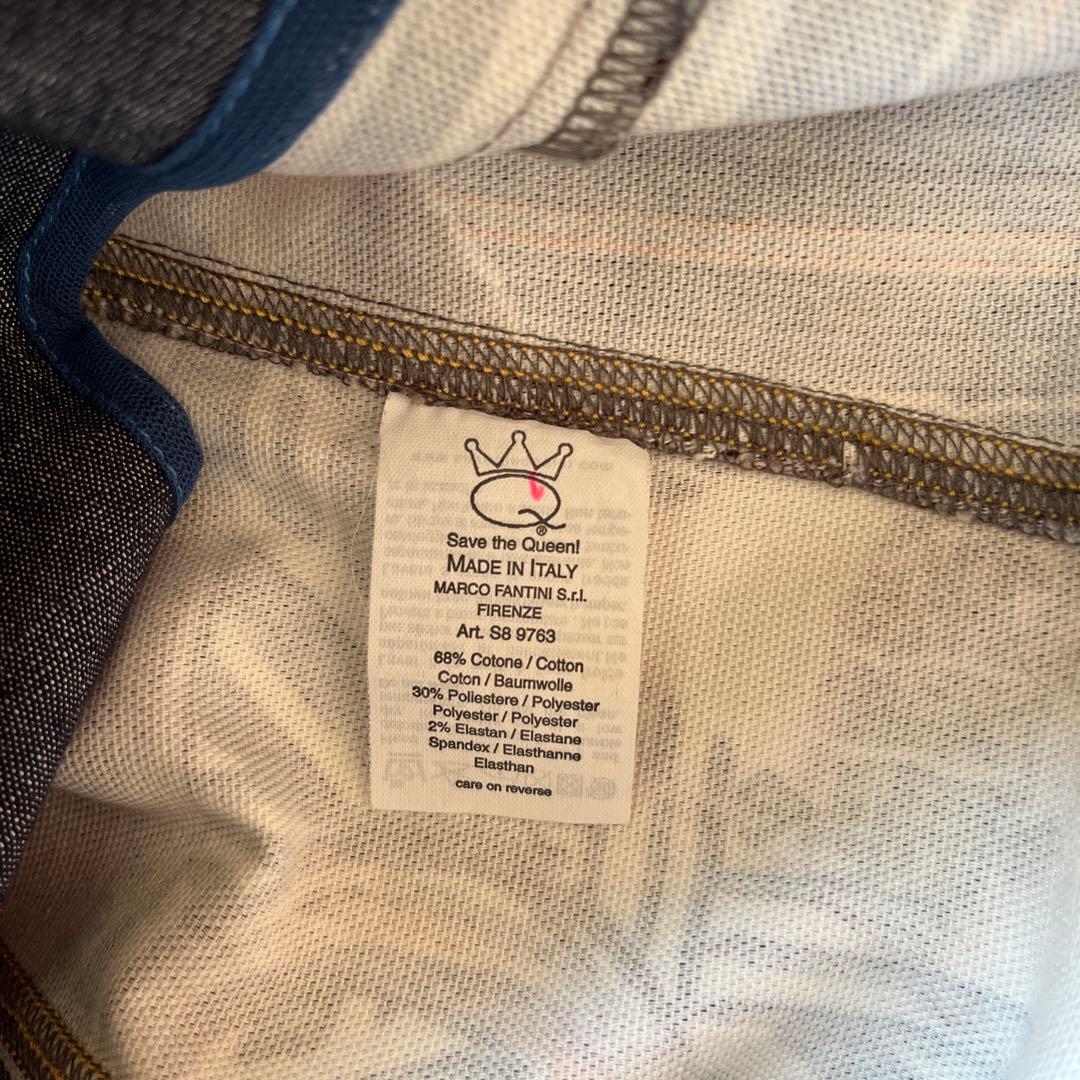 SAVE THE QUEEN イタリア製 パッチワークデニムジャケット L