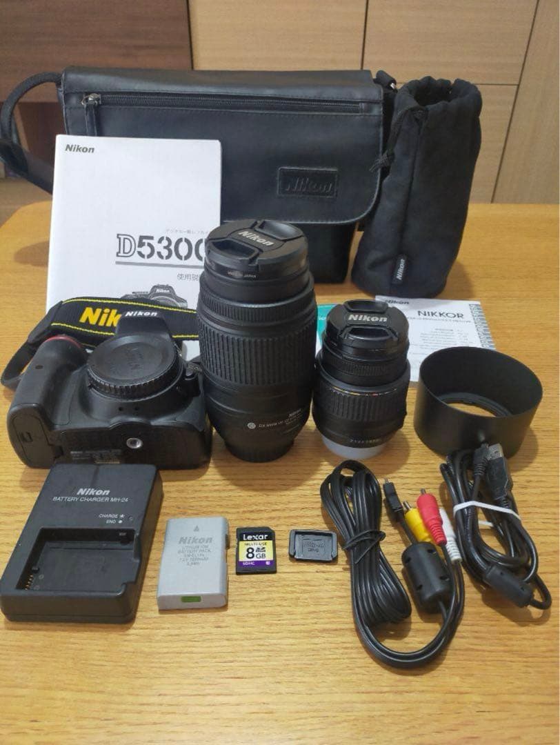 Nikon D5300 ダブルレンズ カメラ 一眼 18〜55、55〜300