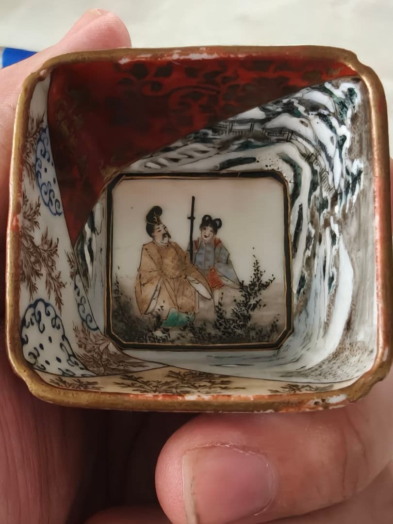 九谷焼古い猪口など 6個セット 鏑木銘有り