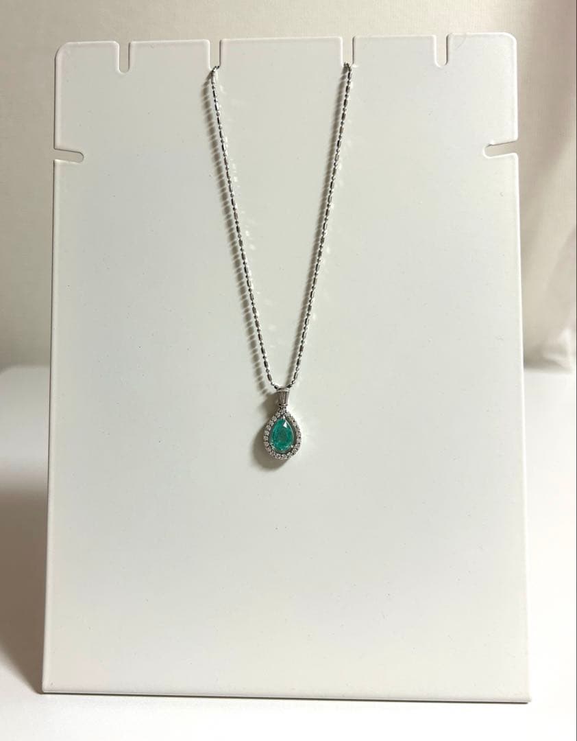 【さらにお値下げ中】Pt.850 天然石パライバトルマリンネックレス【鑑別書】