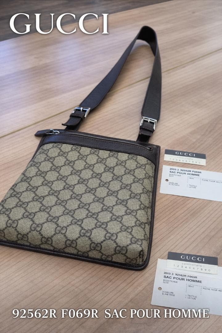 【GUCCI】GGキャンバス ショルダーバッグ 92562R メンズ