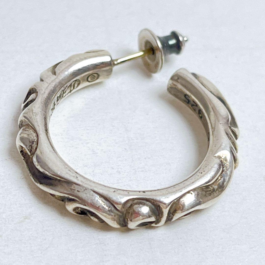 クロムハーツ　スクロール　ワイド　フープ　ピアス　1994 925