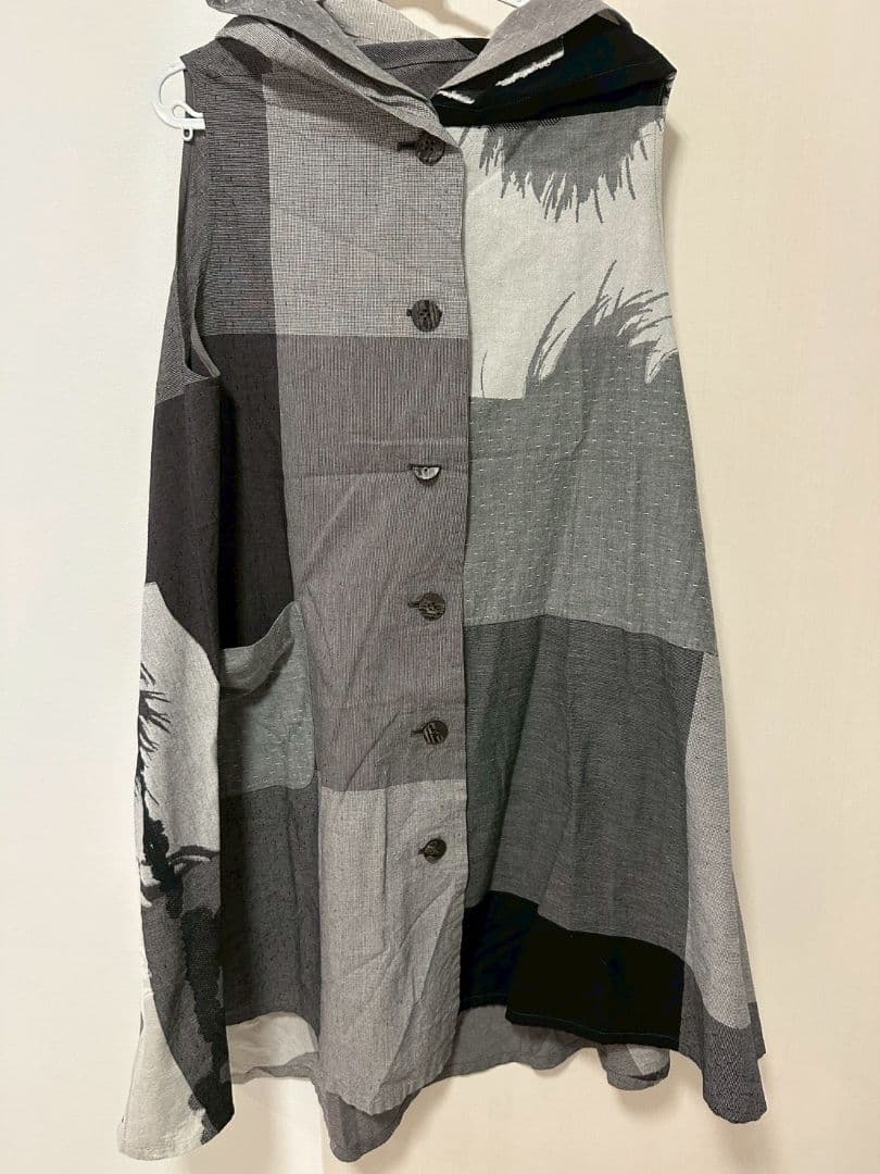 る*ん様 慈雨 センソユニコ ノースリーブブラウス グレー 40 ar02064