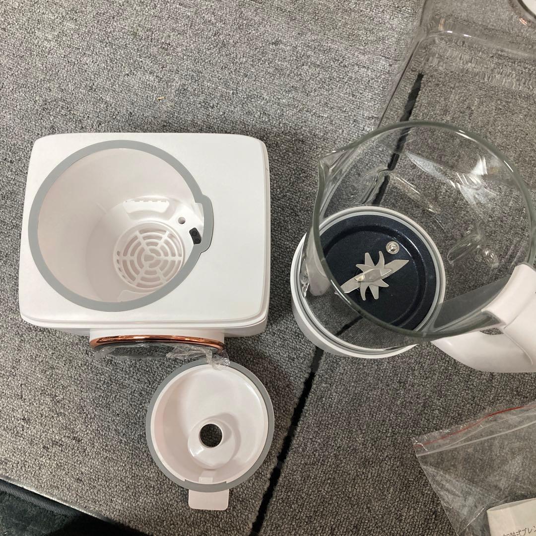 KANBLL加熱式ミキサー 電動ブレンダー 1.0L大容量 150W ホワイト