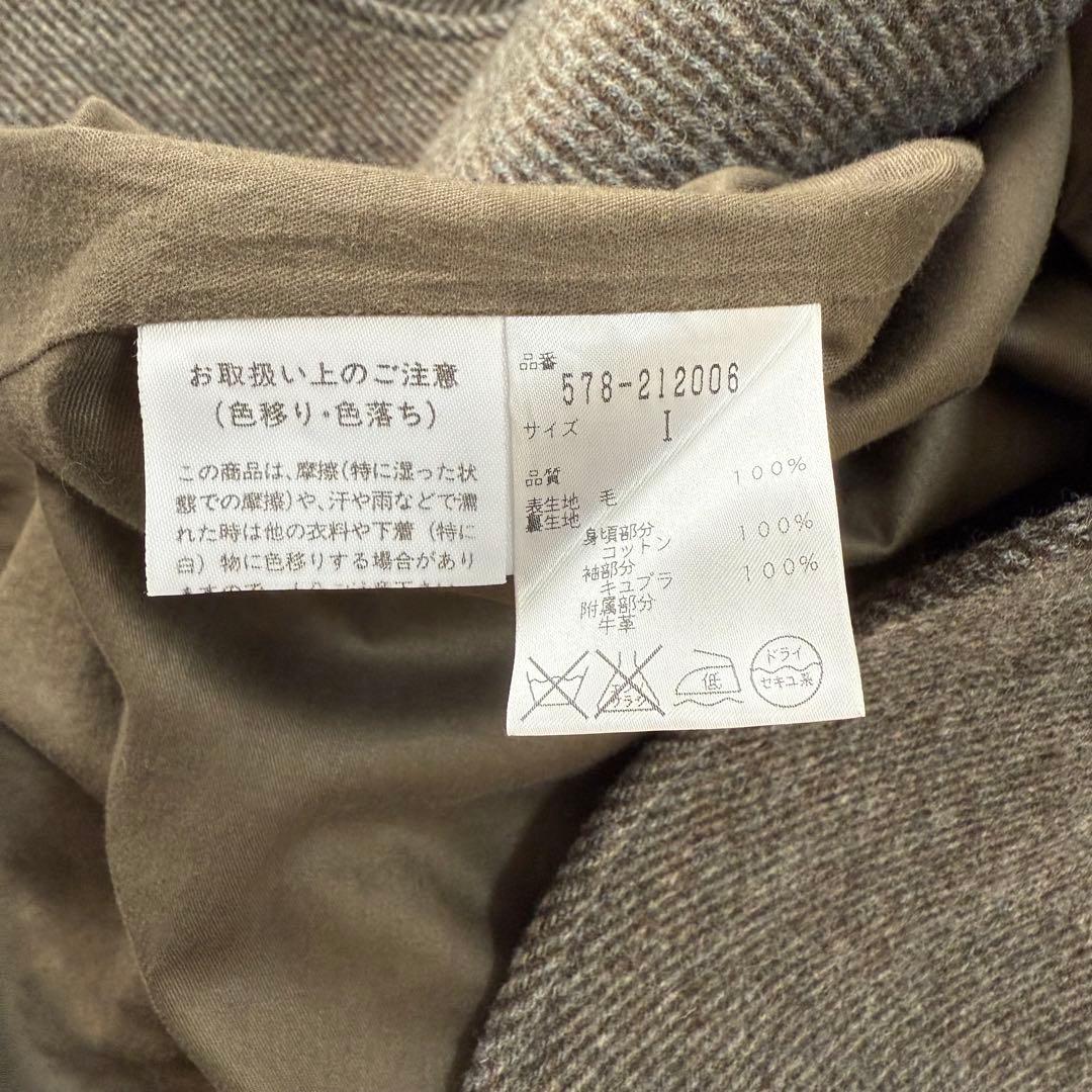 極美品✨ マーガレットハウエル　ヘリンボーン　上質ウールコート　ミドル丈　ベルト