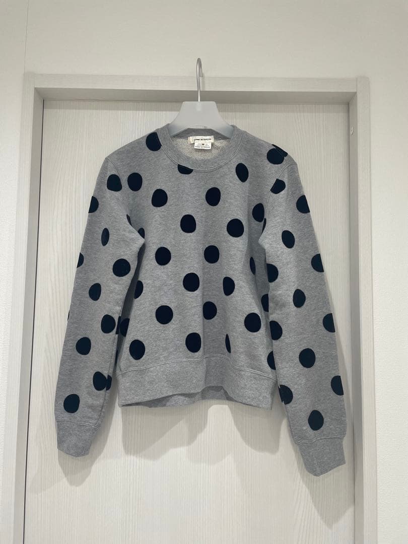 COMME des GARÇONS ドット柄トレーナー M グレー 水玉