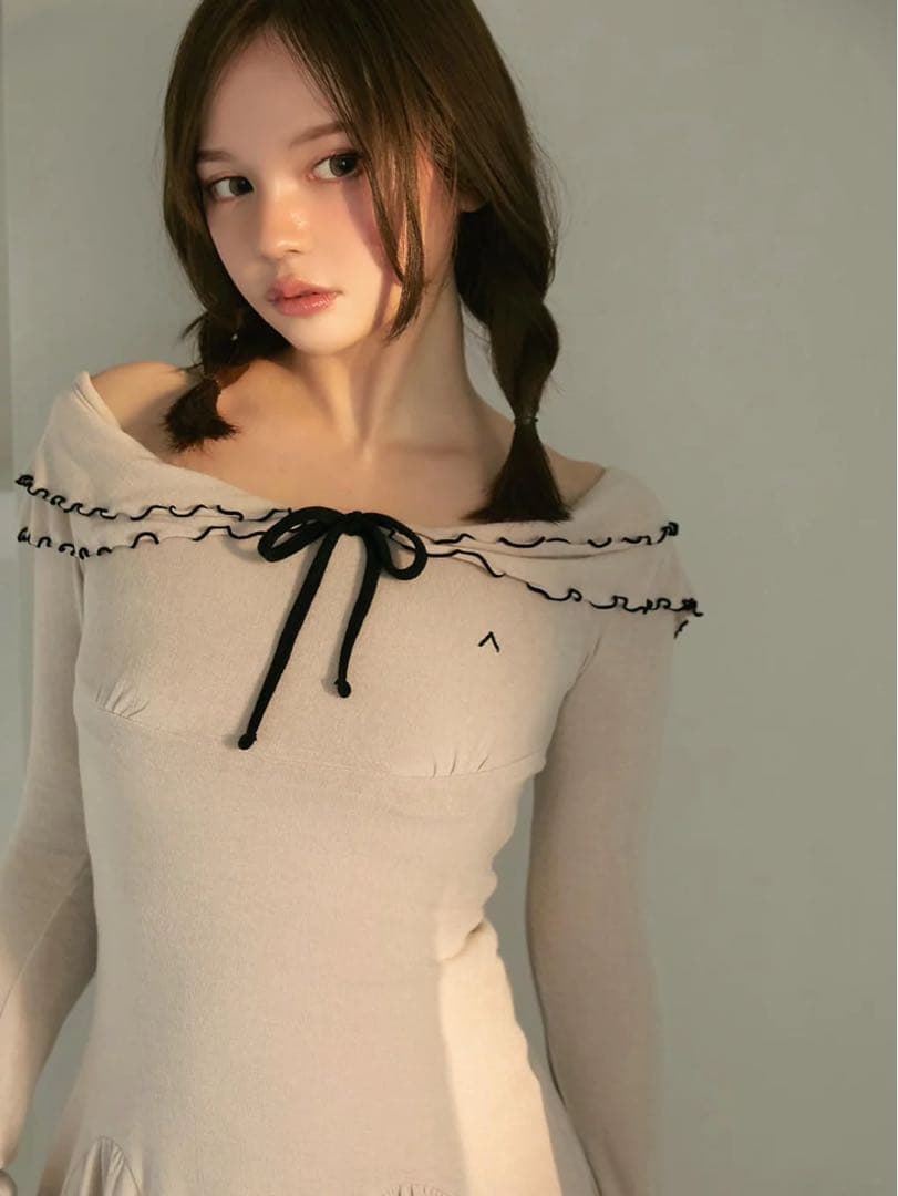 ワンピース andmary Betty frill mini dress