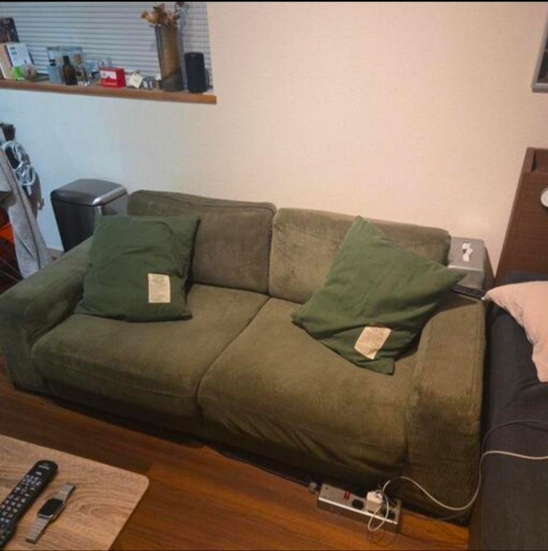 [専用]オリーブグリーン 2人掛けソファ