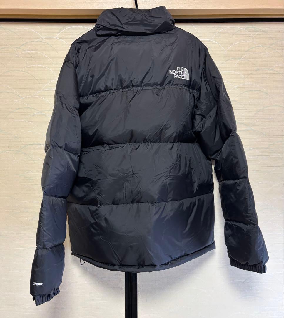 新品ザノースフェイス ダウンジャケット フード付き　L(日本XL相当)黒
