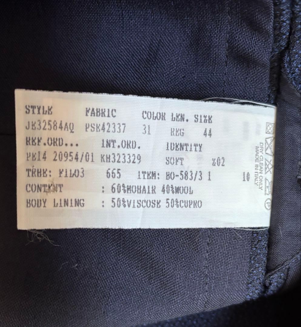 美品　LARDINI ラルディーニ　ジャケット　モヘアウール　ネイビー　44 S