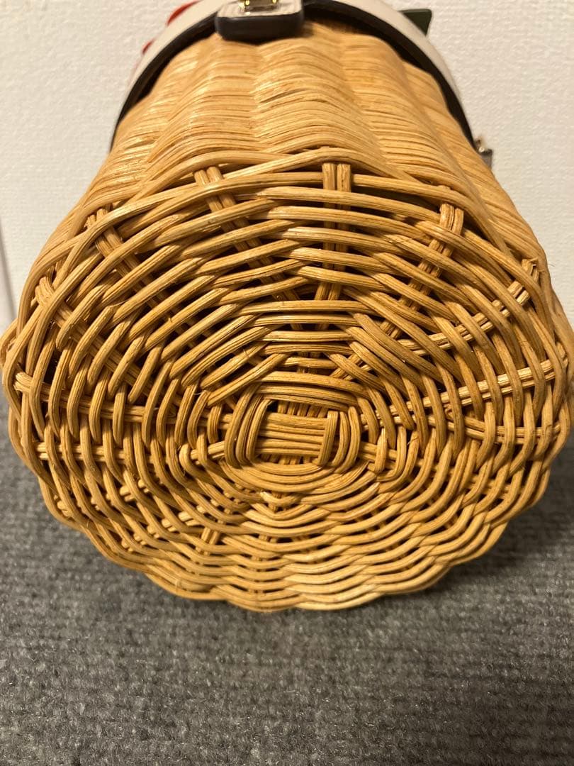 kate spade フラワー装飾 かごバッグ