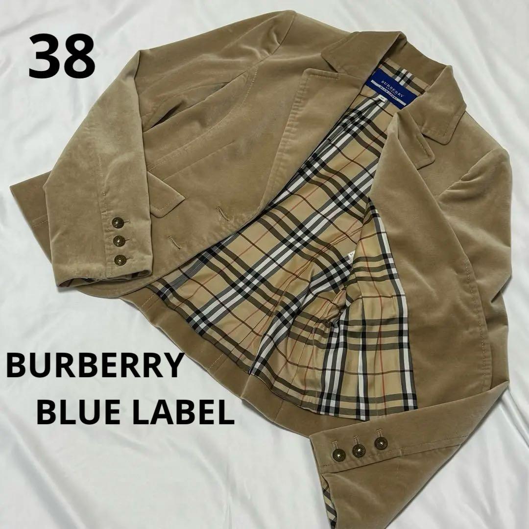 BURBERRY バーバリーブルーレーベル ベロア テーラードジャケット 38