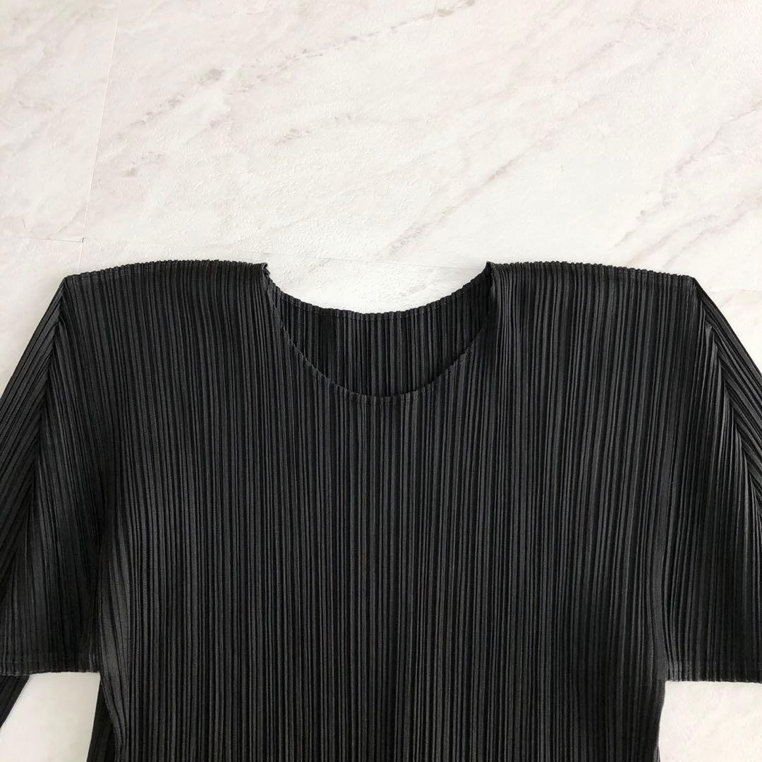 ✨美品✨プリーツプリーズ 長袖カットソー PP04-JK602 XLサイズ 黒