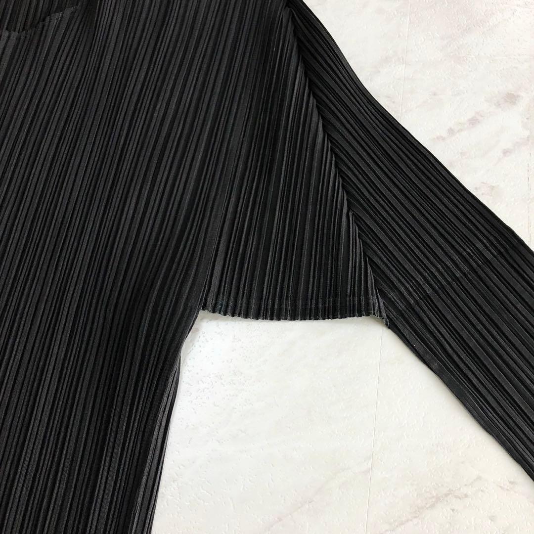 ✨美品✨プリーツプリーズ 長袖カットソー PP04-JK602 XLサイズ 黒