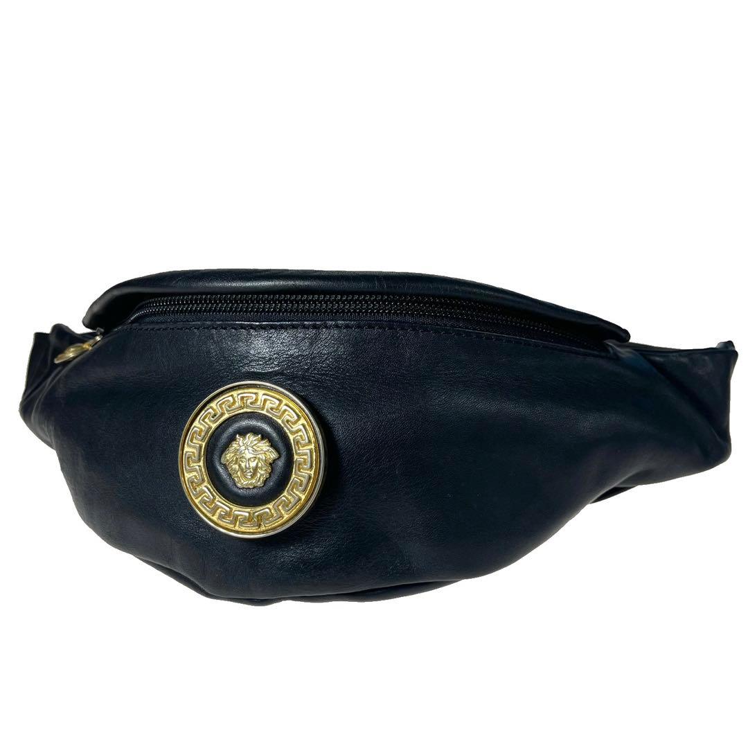 VERSACE ウエストバッグ メデューサ レザー a531