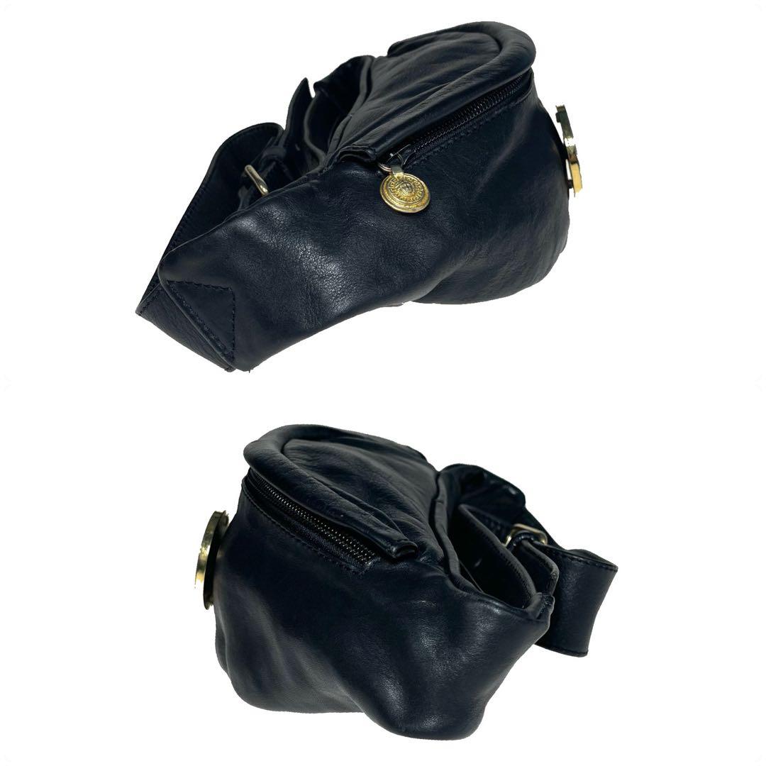 VERSACE ウエストバッグ メデューサ レザー a531