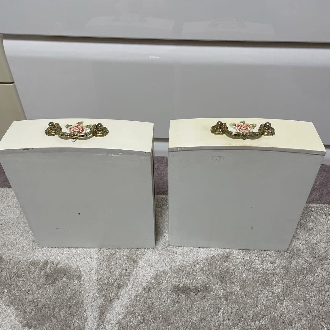 T*Ｋ様 4段 チェスト 55cm クラック仕上げ 白家具 姫系アンティーク 猫