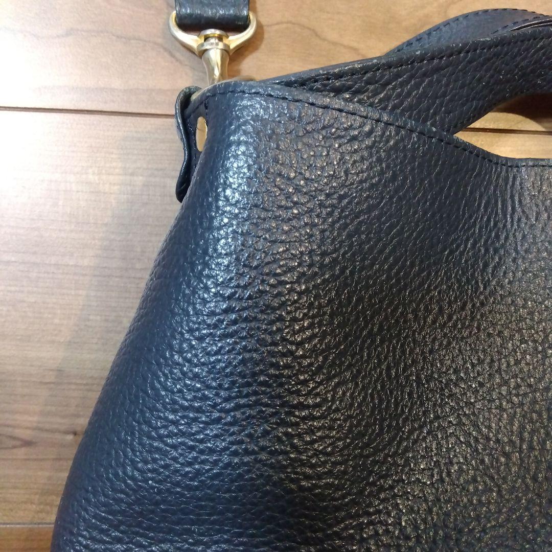 アタオ チヴィ 2way ショルダーバッグ ハンドバッグ レザー ネイビー