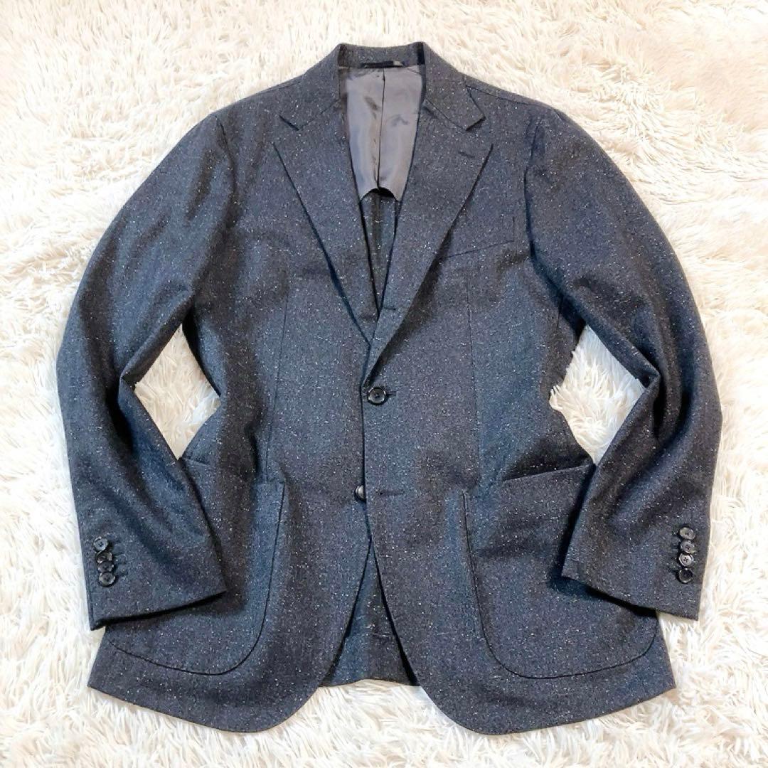 【超美品・伊生地】EDIFICE　スーツ　CERRUTI　46　春夏秋　シルク