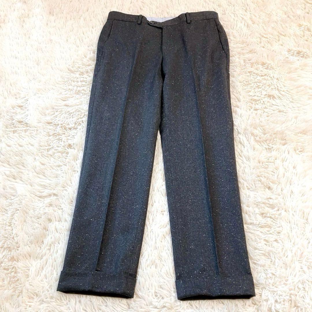 【超美品・伊生地】EDIFICE　スーツ　CERRUTI　46　春夏秋　シルク