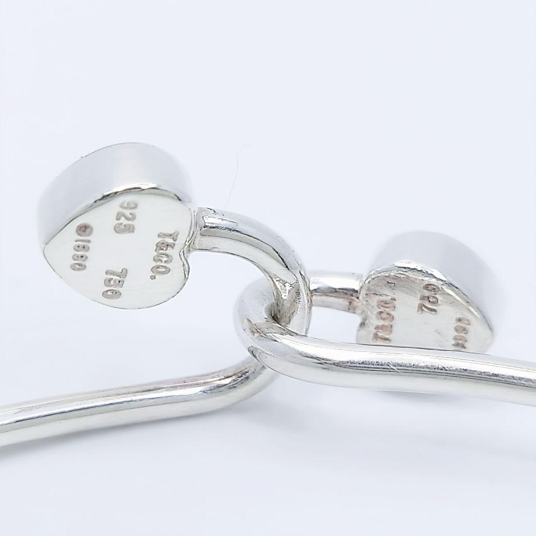 ✨極美品✨ティファニー ダブルハート ソリッド フック バングル 750/925