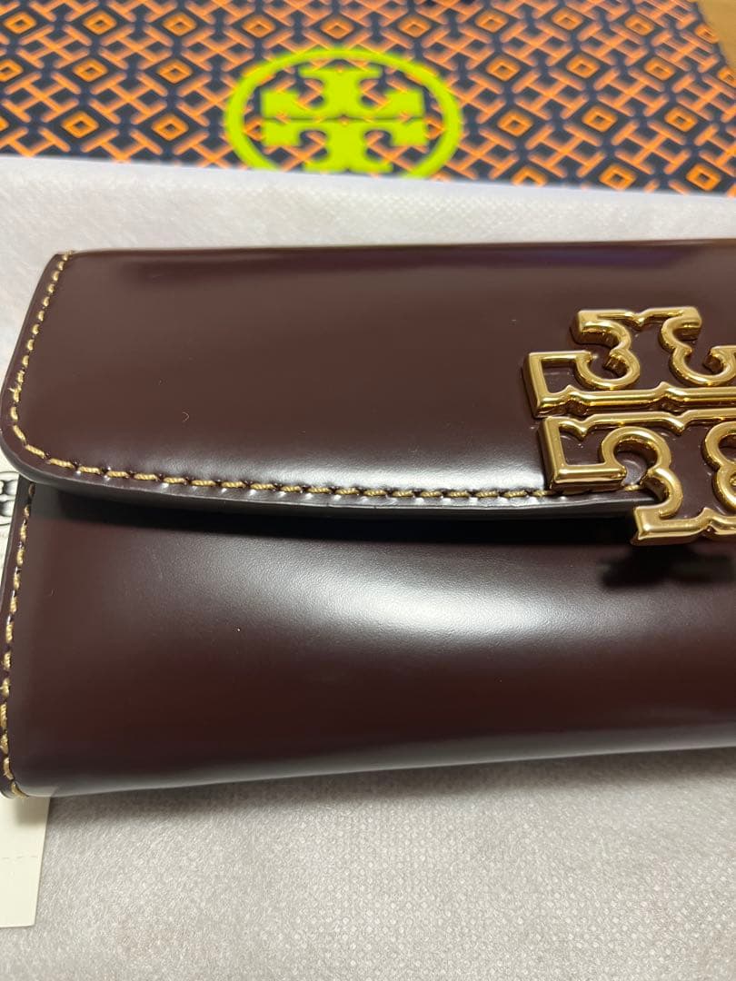 【いくみ】 Tory Burch 新品 長財布　ボルドー ゴールドロゴ