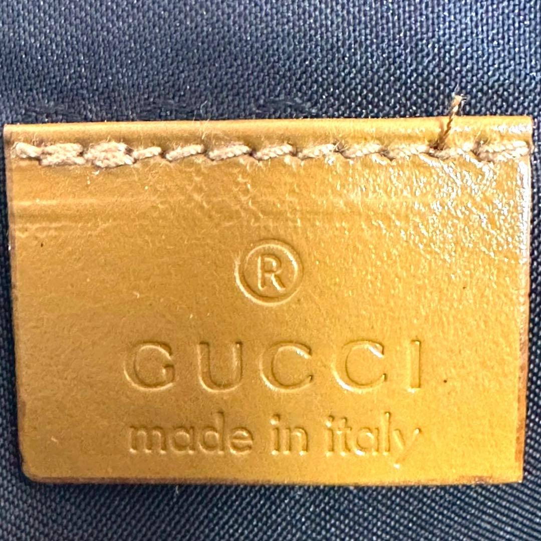 グッチ GGキャンバス アクセサリーポーチ ハンドバッグ ポーチ オレンジ