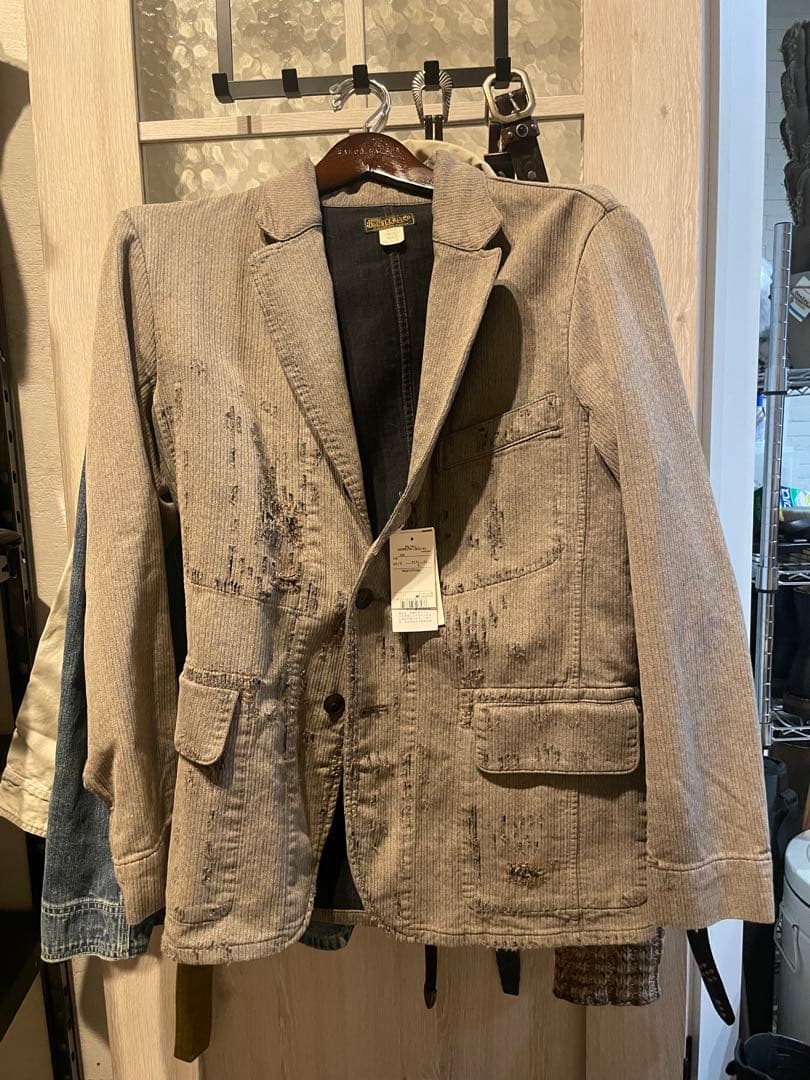 タグ付け　ラルフローレンRRLダメージ加工 ジャケット Sサイズ
