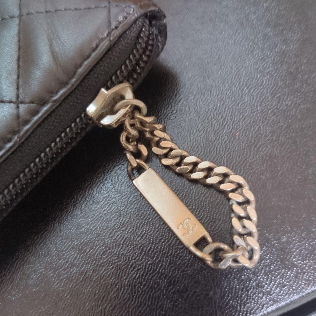 CHANEL カンボンライン 長財布 ジッピー ラウンドファスナー ブラック