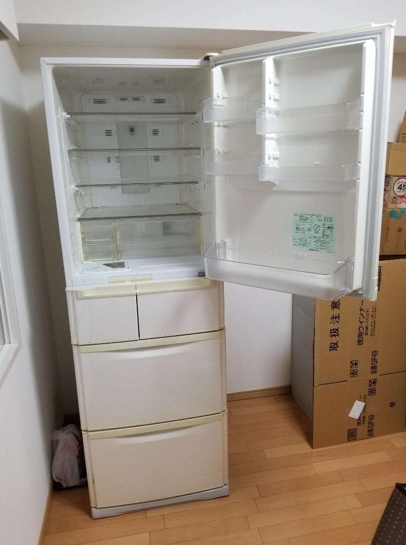 引取り限定 三菱ノンフロン冷凍冷蔵庫 MR-S40J-W